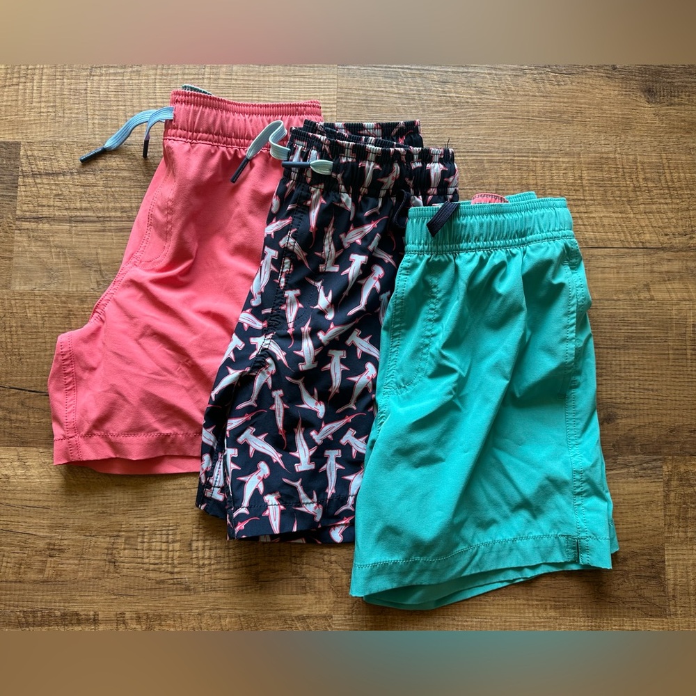 Southern Tide Kids Swim Trunks - Coral, Navy, Aqua